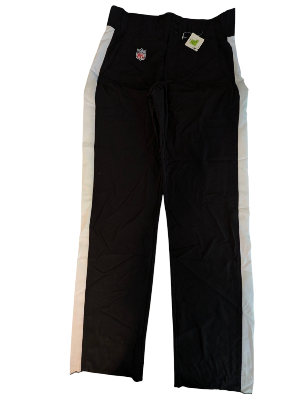NFL  Black and White Athletic Pants with NFL Waist Label